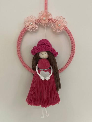 عروسک مکرومه بافی حلقه دار