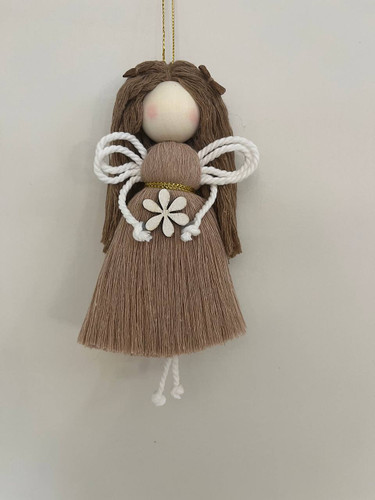 عروسک مکرومه بافی نسکافه ای